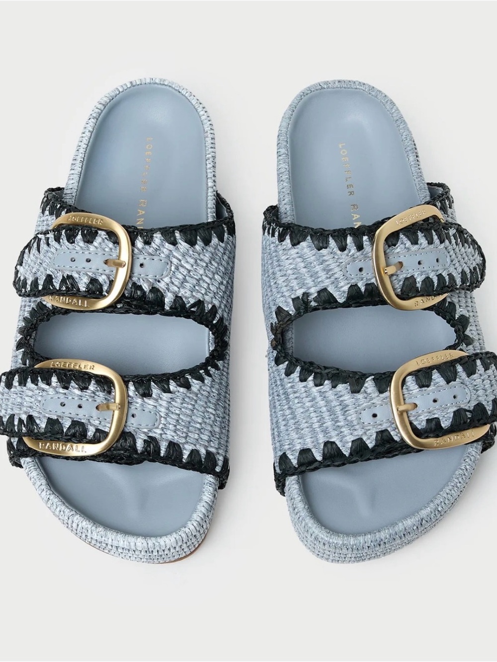 Loeffler Randall Nico Blue Two-Band Sandal